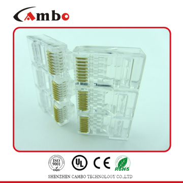 Высококачественный кабель CAT5E / CAT6 с многожильным кабелем 8P8C неэкранированный / экранированный позолоченный кабель